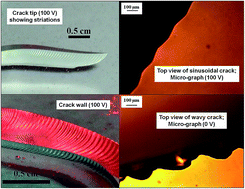 Graphical abstract: Unstable crack propagation in LAPONITE® gels: selection of a sinusoidal mode in an electric field