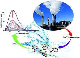 Graphical abstract: Selective picomolar level fluorometric sensing of the Cr(vi)-oxoanion in a water medium by a novel metal–organic complex