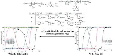 Graphical abstract: Synthesis, characterization and pH sensitivity of polyampholyte containing aromatic rings