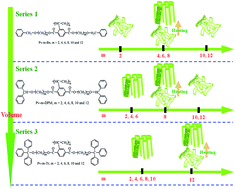 Graphical abstract: Influence of the side-chain structure and molecular weight on the re-entrant behaviors of mesogen-jacketed liquid crystalline polymers