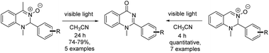 Graphical abstract: Visible-light-mediated reaction: synthesis of quinazolinones from 1,2-dihydroquinazoline 3-oxides