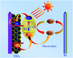 Graphical abstract: Solution-processed CdS quantum dots on TiO2: light-induced electrochemical properties