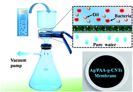 Graphical abstract: Construction of superhydrophilic and under-water superoleophobic carbon-based membranes for water purification