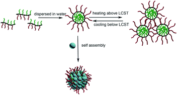 Graphical abstract: Self-assembly of upconversion nanoclusters with an amphiphilic copolymer for near-infrared- and temperature-triggered drug release