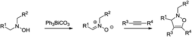 Graphical abstract: Triphenylbismuth carbonate-mediated oxidation of hydroxylamines to nitrones and in situ 1,3-dipolar cycloaddition