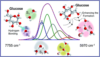 Graphical abstract: Glucose induced variation of water structure from temperature dependent near infrared spectra