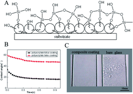 Graphical abstract: Modifying a waterborne polyacrylate coating with a silica sol for enhancing anti-fogging performance