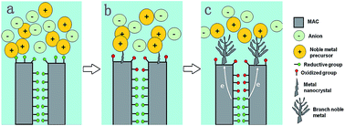 Graphical abstract: Spontaneous growth of silver nanotrees dominated with (111) crystalline faces on monolithic activated carbon