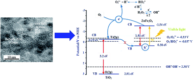 Graphical abstract: Fabrication of highly visible-light-responsive ZnFe2O4/TiO2 heterostructures for the enhanced photocatalytic degradation of organic dyes