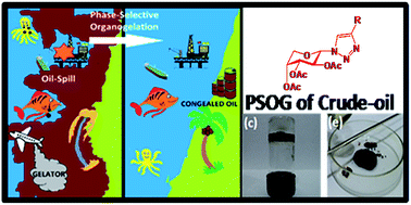 Graphical abstract: Arabinose based gelators: rheological characterization of the gels and phase selective organogelation of crude-oil