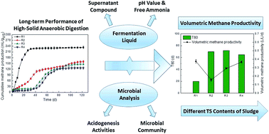 Graphical abstract: Performance and microbial communities of a batch anaerobic reactor treating liquid and high-solid sludge at thermophilic conditions
