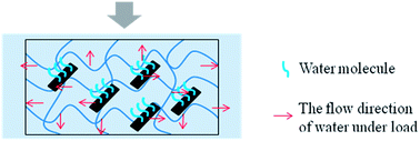 Graphical abstract: The water-locking and cross-linking effects of graphene oxide on the load-bearing capacity of poly(vinyl alcohol) hydrogel