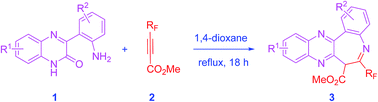 Graphical abstract: Facile synthesis of quinoxaline annulated perfluoroalkylated benzoazepine derivatives