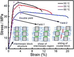 Graphical abstract: Temperature dependence of poly(lactic acid) mechanical properties