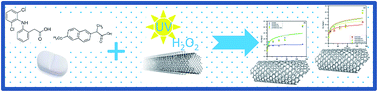 Graphical abstract: The sorption of the nonsteroidal anti-inflammatory drugs diclofenac and naproxen onto UV and/or H2O2 treated MWCNT-COOH and MWCNT-OH