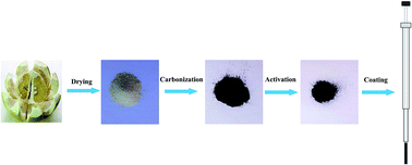Graphical abstract: A nanoporous carbon material derived from pomelo peels as a fiber coating for solid-phase microextraction