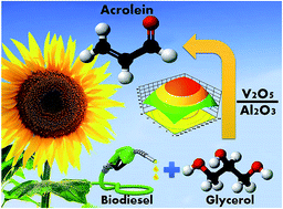 Graphical abstract: Gas phase dehydration of glycerol catalyzed by gamma Al2O3 supported V2O5: a statistical approach for simultaneous optimization