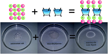 Graphical abstract: Towards macrocyclic ionic liquids: novel ammonium salts based on tetrasubstituted p-tert-butylthiacalix[4]arenes