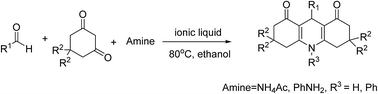 Graphical abstract: Betainium-based ionic liquids catalyzed multicomponent Hantzsch reactions for the efficient synthesis of acridinediones