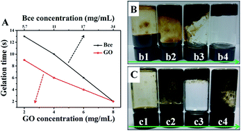 Graphical abstract: A novel 5-FU/rGO/Bce hybrid hydrogel shell on a tumor cell: one-step synthesis and synergistic chemo/photo-thermal/photodynamic effect