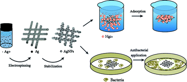 Graphical abstract: One-step fabrication and characterization of a poly(vinyl alcohol)/silver hybrid nanofiber mat by electrospinning for multifunctional applications