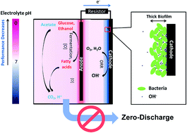 Graphical abstract: Evaluation of the performance of zero-electrolyte-discharge microbial fuel cell based on the type of substrate