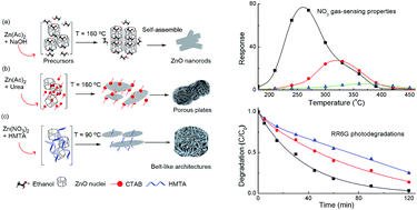 Graphical abstract: Correlation between photoluminescence spectra with gas sensing and photocatalytic activities in hierarchical ZnO nanostructures