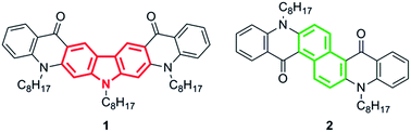 Graphical abstract: New quinacridone derivatives with π-extended conjugation in central core