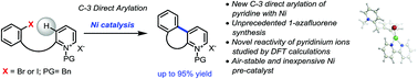 Graphical abstract: Nickel-catalyzed C-3 direct arylation of pyridinium ions for the synthesis of 1-azafluorenes