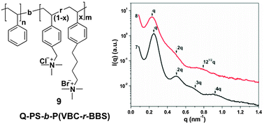 Graphical abstract: Highly conductive side chain block copolymer anion exchange membranes