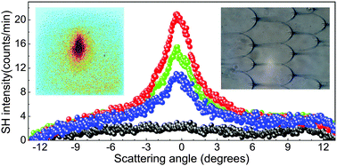 Graphical abstract: Second harmonic light scattering induced by defects in the twist-bend nematic phase of liquid crystal dimers