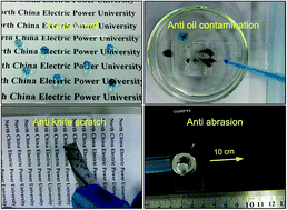 Graphical abstract: Transparent and abrasion-resistant superhydrophobic coating with robust self-cleaning function in either air or oil