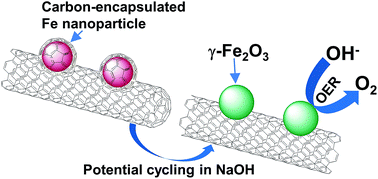 Graphical abstract: Maghemite nanoparticles decorated on carbon nanotubes as efficient electrocatalysts for the oxygen evolution reaction