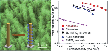 Graphical abstract: Titanium dioxide nanotrees for high-capacity lithium-ion microbatteries