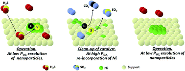 Graphical abstract: Smart material concept: reversible microstructural self-regeneration for catalytic applications