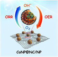 Graphical abstract: Integrating cobalt phosphide and cobalt nitride-embedded nitrogen-rich nanocarbons: high-performance bifunctional electrocatalysts for oxygen reduction and evolution