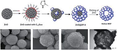 Graphical abstract: Surfactant-assisted ZnO processing as a versatile route to ZIF composites and hollow architectures with enhanced dye adsorption