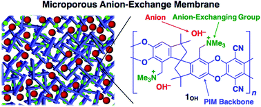 Graphical abstract: An anion-conductive microporous membrane composed of a rigid ladder polymer with a spirobiindane backbone