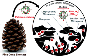 Graphical abstract: Polyoxometalate modified pine cone biochar carbon for supercapacitor electrodes