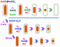 Graphical abstract: Structural controls of AuNR@mSiO2: tuning of the SPR, and manipulation of the silica shell thickness and structure