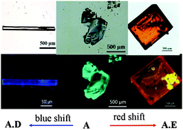 Graphical abstract: Two-component molecular cocrystals of 9-acetylanthracene with highly tunable one-/two-photon fluorescence and aggregation induced emission