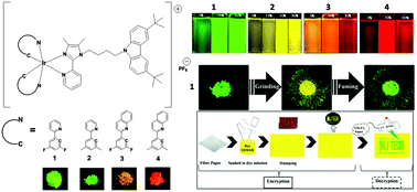 Graphical abstract: AIE-active Ir(iii) complexes with tunable emissions, mechanoluminescence and their application for data security protection