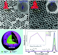 Graphical abstract: Promote the threshold of Tm3+ concentration using an inert-core/active-shell structure