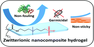 Graphical abstract: Non-sticky and antimicrobial zwitterionic nanocomposite dressings for infected chronic wounds