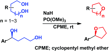 Graphical abstract: Cyclic ether synthesis from diols using trimethyl phosphate