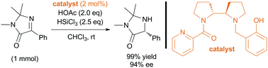 Graphical abstract: The asymmetric reduction of imidazolinones with trichlorosilane