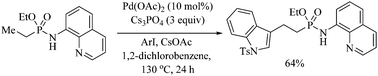 Graphical abstract: Palladium-catalyzed, aminoquinoline-directed arylation of phosphonamidate and phosphinic amide sp3 C–H bonds