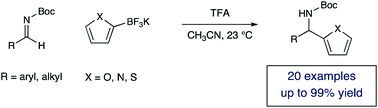 Graphical abstract: The acid promoted Petasis reaction of organotrifluoroborates with imines and enamines