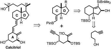 Graphical abstract: Total synthesis of 1α,25-dihydroxyvitamin D3 (calcitriol) through a Si-assisted allylic substitution