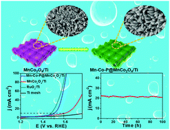 Graphical abstract: In situ development of amorphous Mn–Co–P shell on MnCo2O4 nanowire array for superior oxygen evolution electrocatalysis in alkaline media